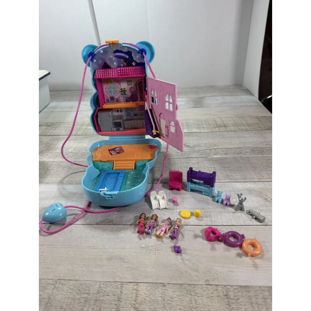 Polly Pocket Sleepover Teddy Bear Compact HGC39 2021 Dolls Accessories